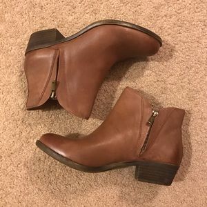 Lucky Brand cognac booties